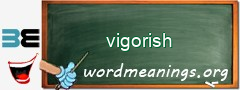 WordMeaning blackboard for vigorish